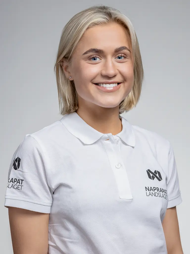 Bilden föreställer naprapaten Madelene Schefström på Naprapatlandslaget i Göteborg Nordstan