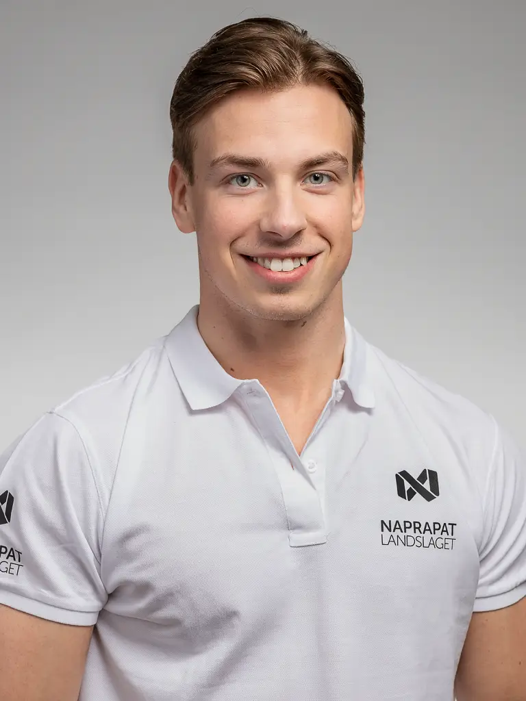 Bilden föreställer naprapaten Jacob Navrén på Naprapatlandslaget i Jönköping