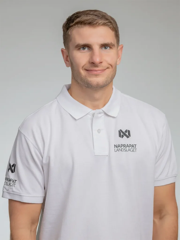 Bilden föreställer Arvid på Naprapatlandslaget i Haninge