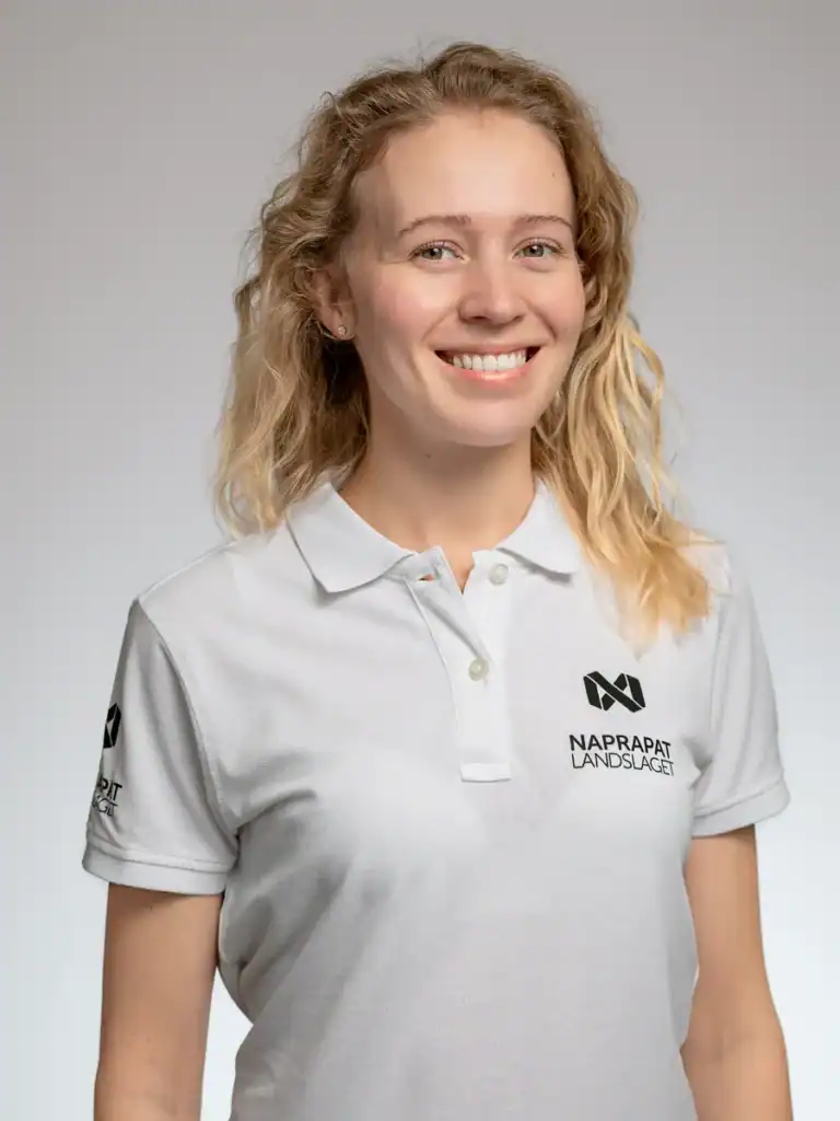 Bilden föreställer Leg. Fysioterapeut Christine Melby på Naprapatlandslaget Kungsholmsgatan