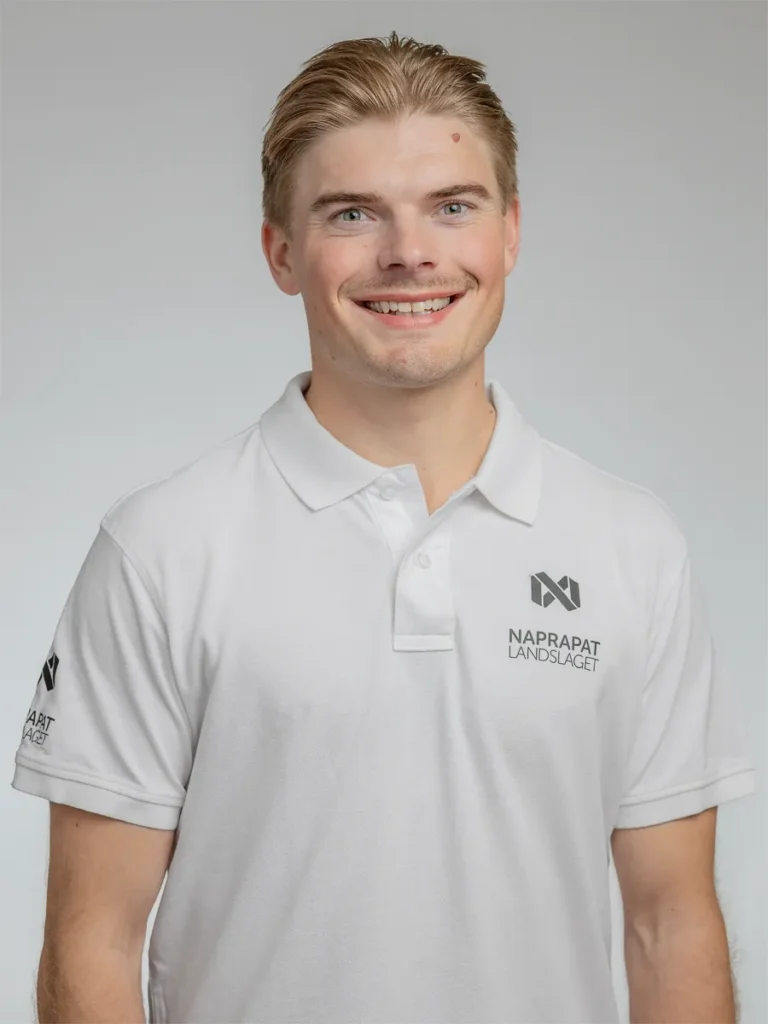 Bilden föreställer Villiam Johannson på Naprapatlandslaget i Haninge